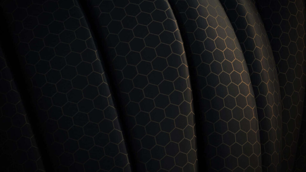 Stunning 3D Abstract Art Wallpaper with Dark Hexagonal Pattern