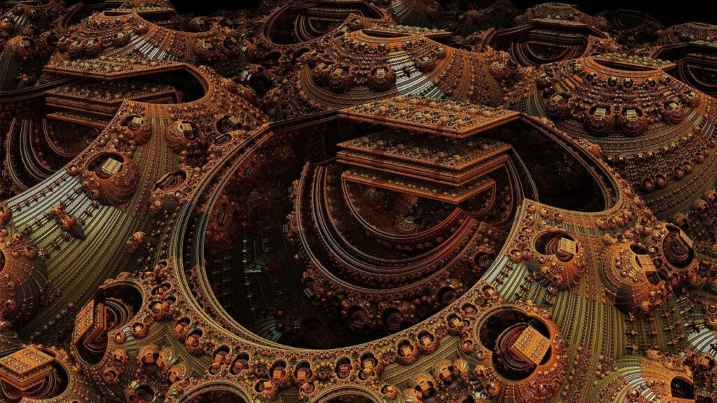 Stunning 3D Abstract Wallpaper: Intricate Patterns & Earthy Tones
