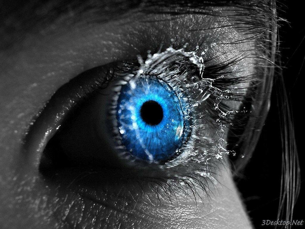 Stunning 3D Blue Eye Wallpaper: Mystical & Surreal Design