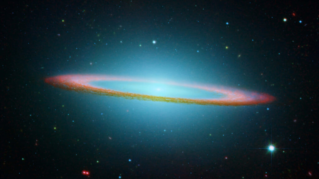Stunning 3D Galaxy Visualization: Cosmic Colors & Starry Background Wallpaper