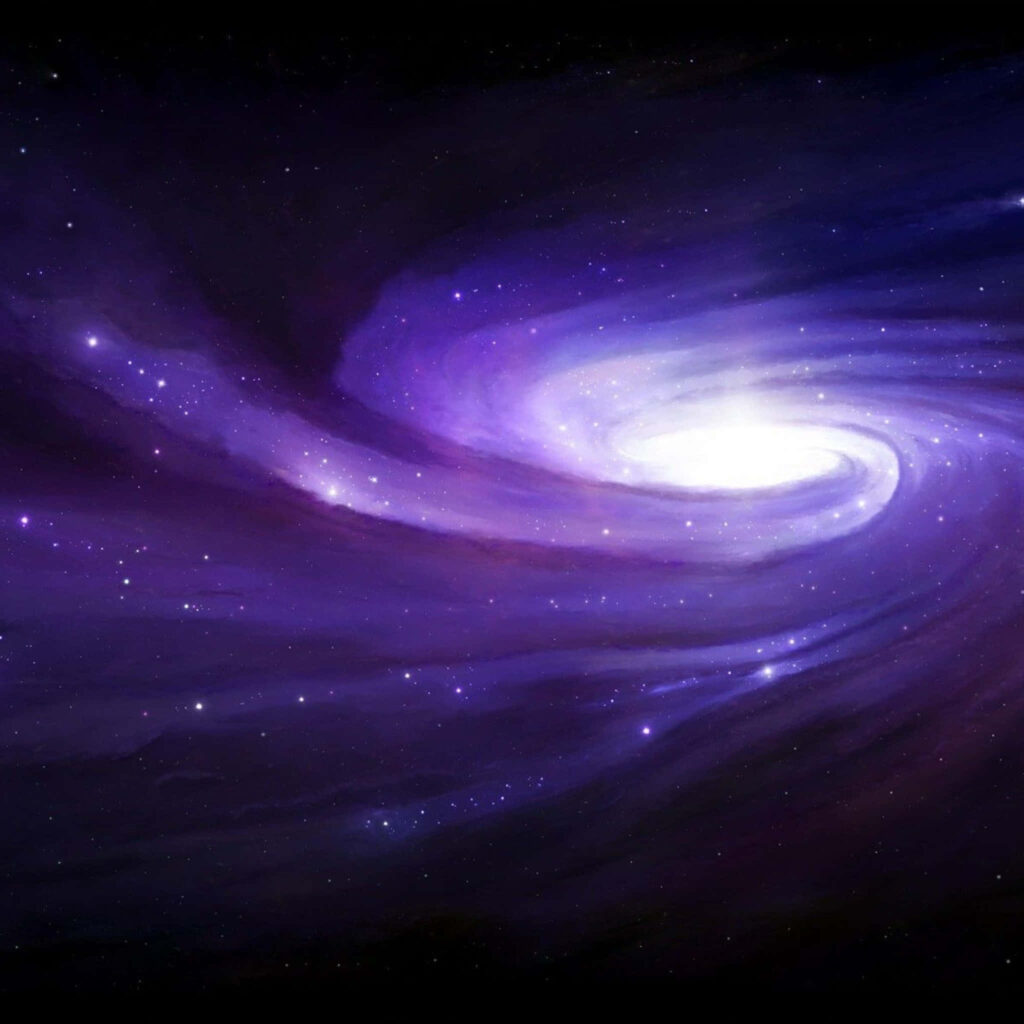Stunning 3D Galaxy Wallpaper with Purple & Blue Hues