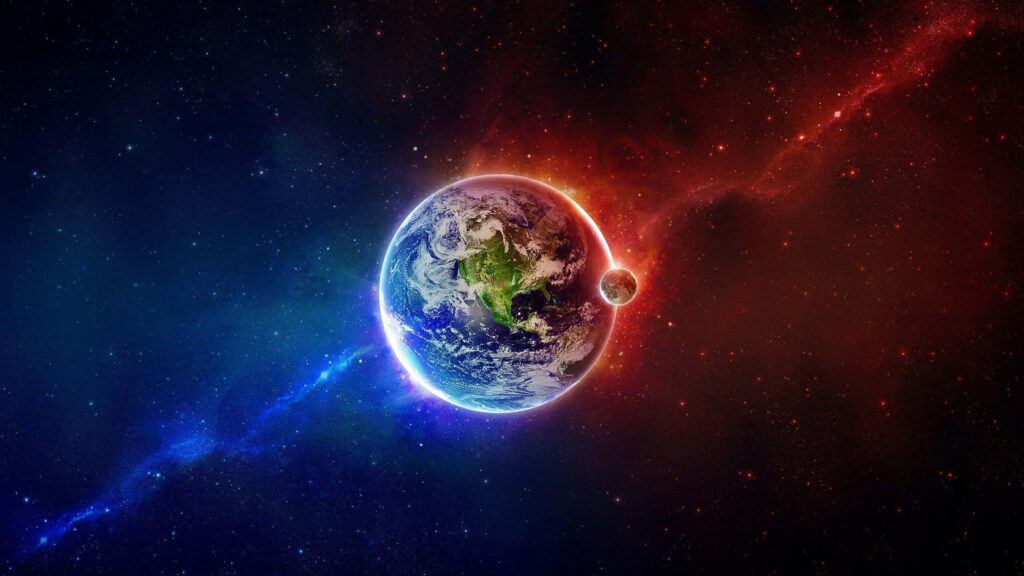 Stunning 3D Galaxy Wallpaper with Vibrant Cosmic Colors