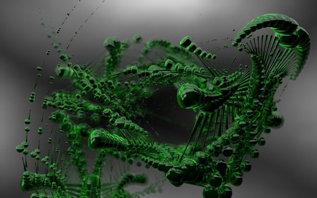 3D Abstract Green Liquid Wallpaper - Dynamic Grey Background 1680x1050