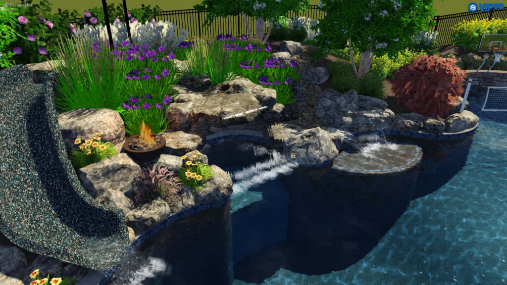 Stunning 3D Garden Wallpaper: Vibrant Flowers & Relaxing Oasis