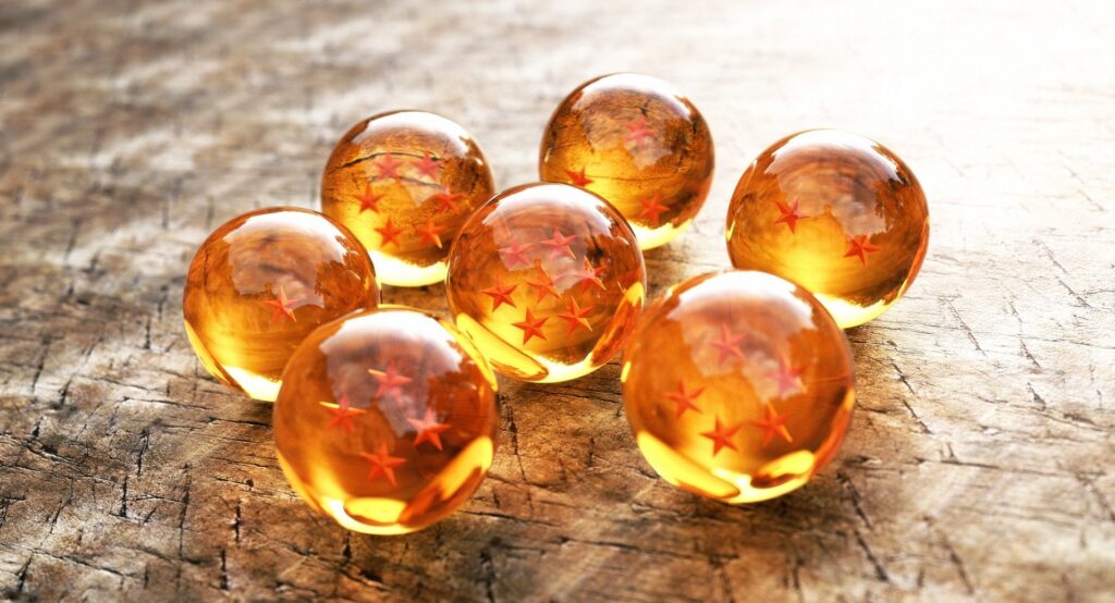 Stunning 3D Glass Spheres with Red Stars - Textured Background Art Wallpaper