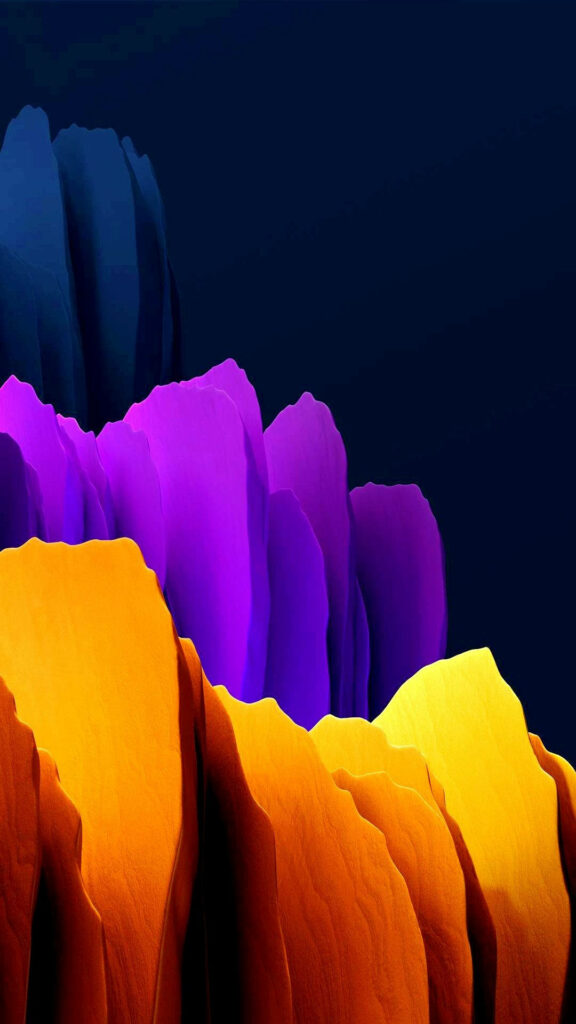 Stunning 3D Samsung S21 Ultra Wallpaper with Vibrant Brush Strokes
