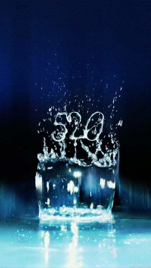 Stunning 3D Water Splash Wallpaper with Illuminated 520 for Galaxy Note 5