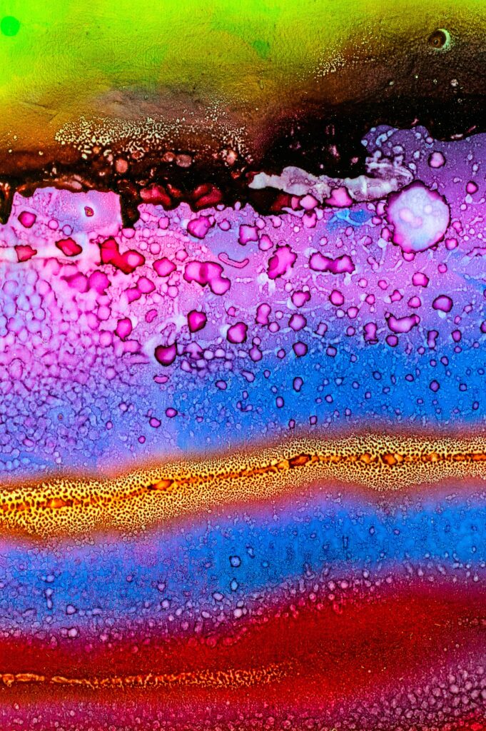 Vibrant 4000x6016 Close-Up of Colorful Microscopic Abstract Background Wallpaper