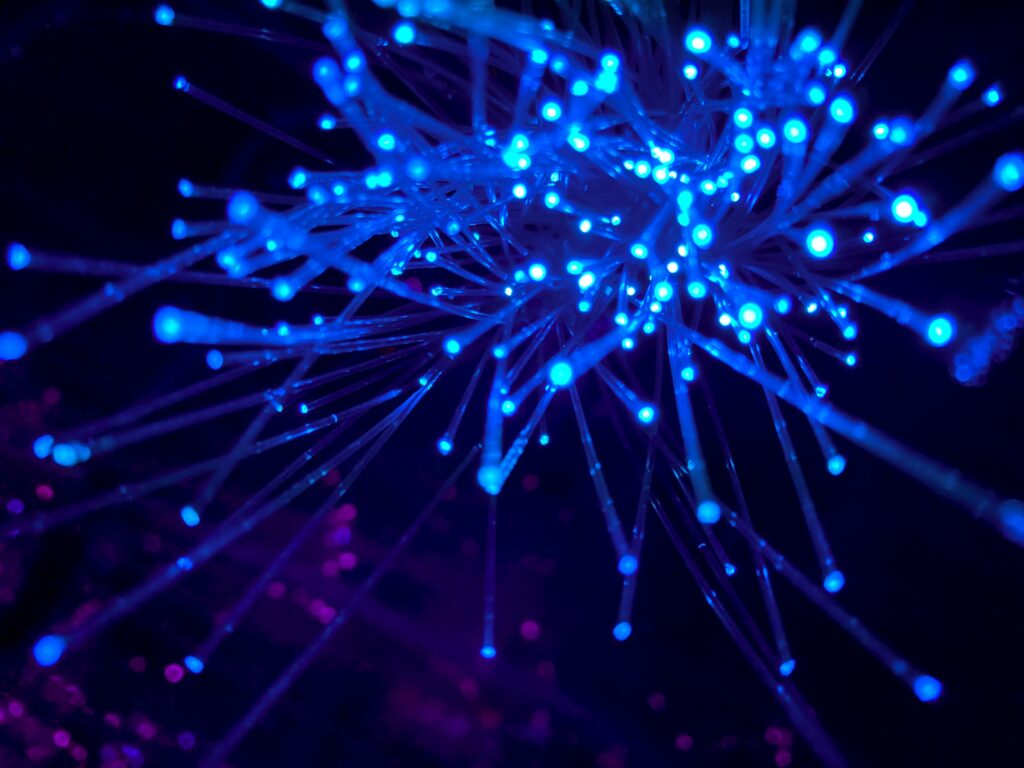Stunning 4032x3024 Abstract Blue Fiber Optic Wallpaper Background