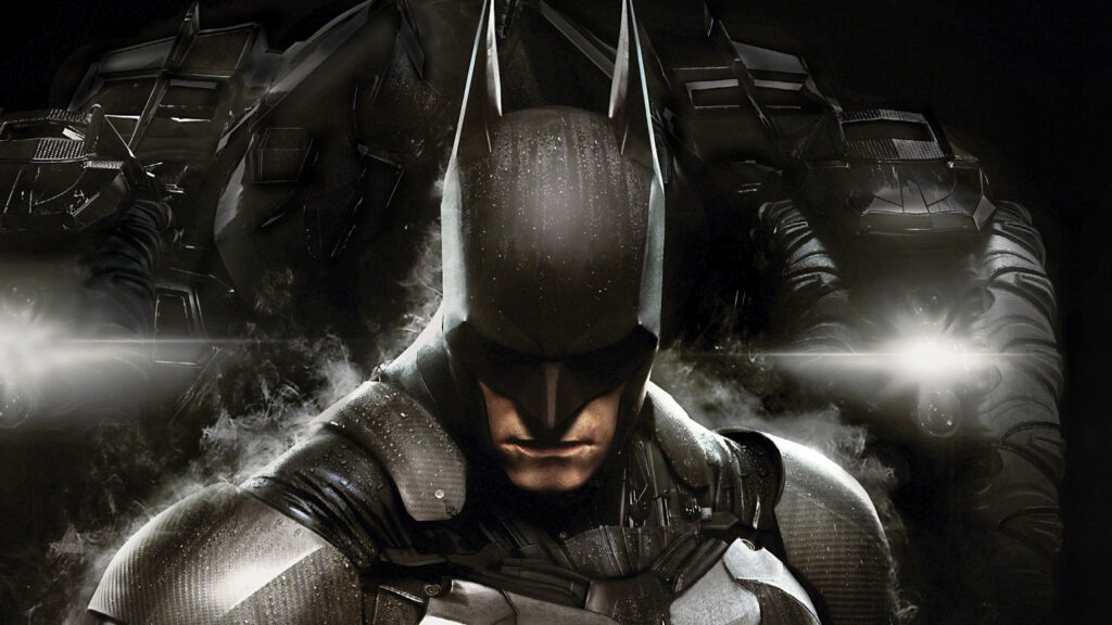 Stunning 4K Batman Wallpaper: Arkham City Close-Up with Dark Background