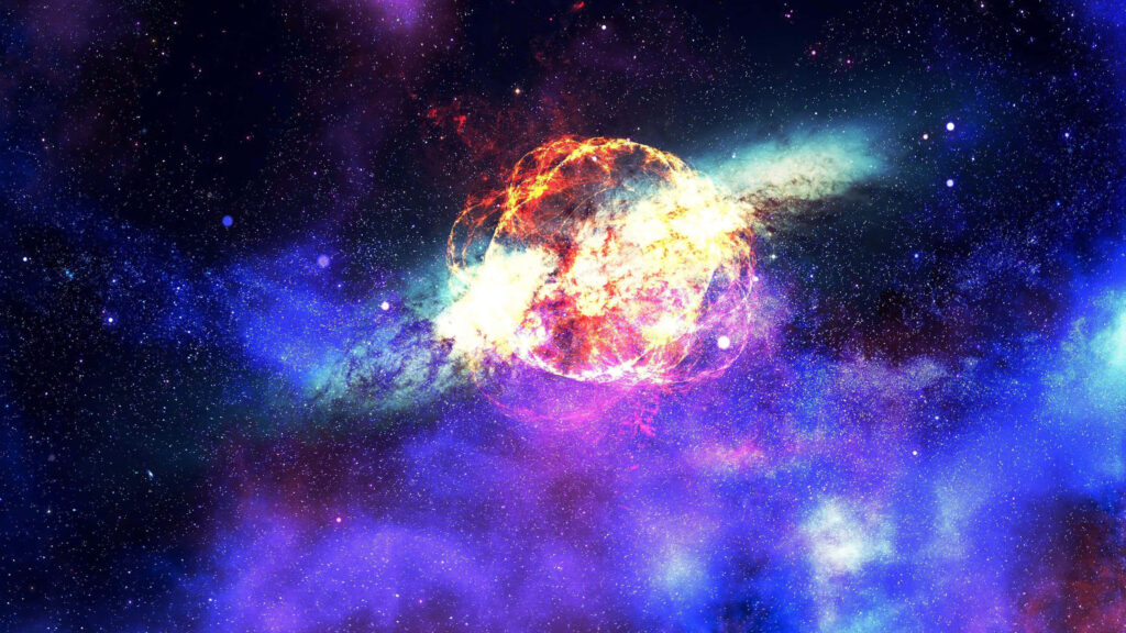 Vibrant Cosmic Explosion 4K Wallpaper - Stunning Space Background