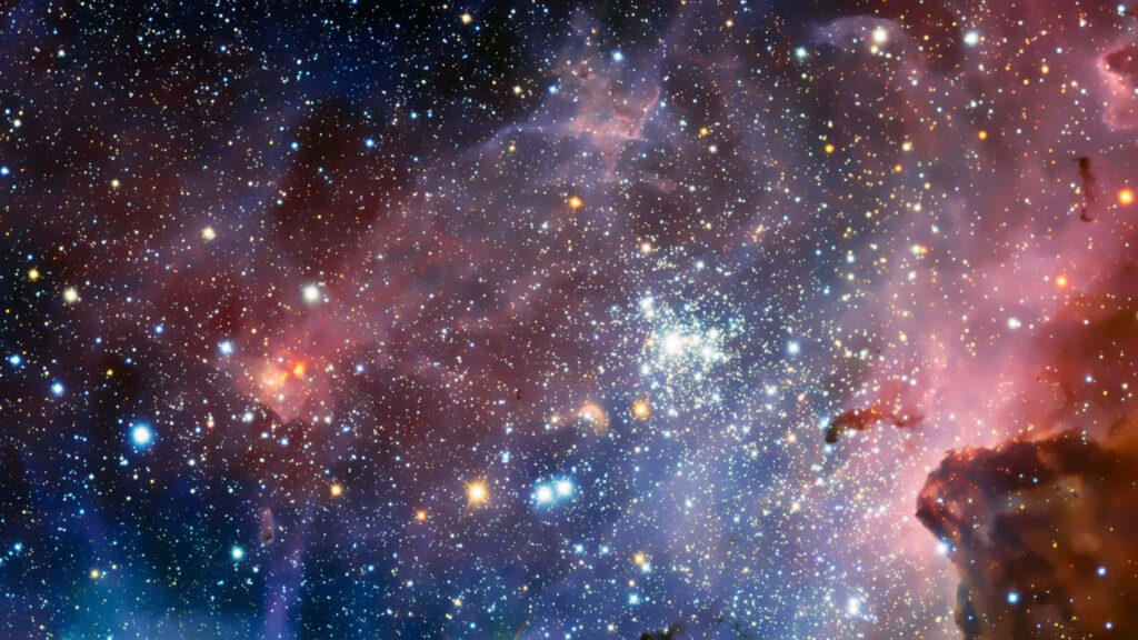 Vibrant 4K Cosmic Wallpaper: Stars & Nebula Clouds Background