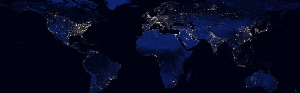 Glimpses of Earth's Nighttime Splendor: A Captivating Digital Wallpaper