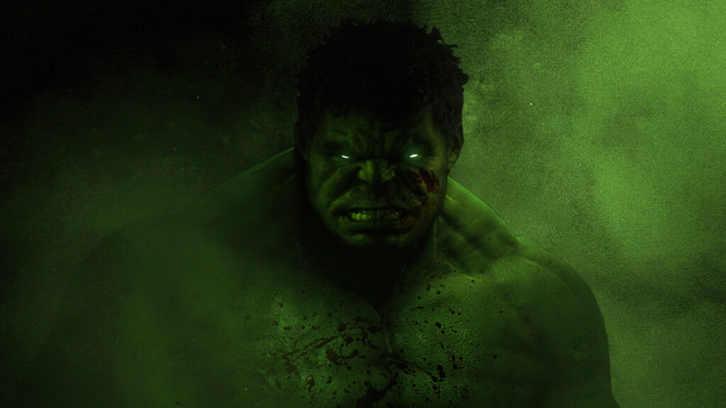 Incredible Hulk 4K Wallpaper: Dark Green Tones & Fierce Expression