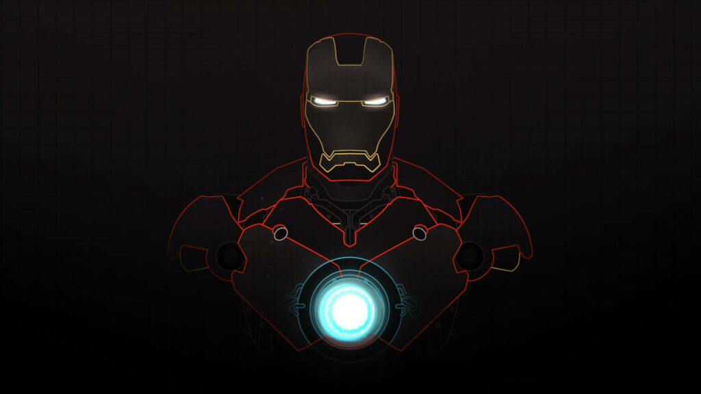 Stunning 4K Iron Man Vector Wallpaper: Minimalist Futuristic Design