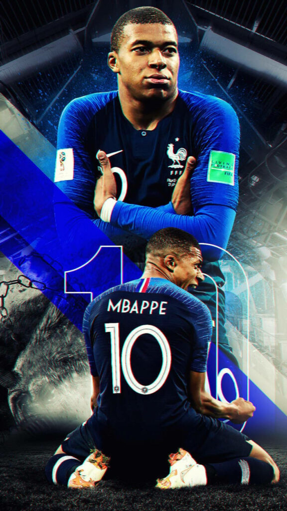 Stunning 4K Kylian Mbappe Wallpaper - Dynamic Number 10 Design