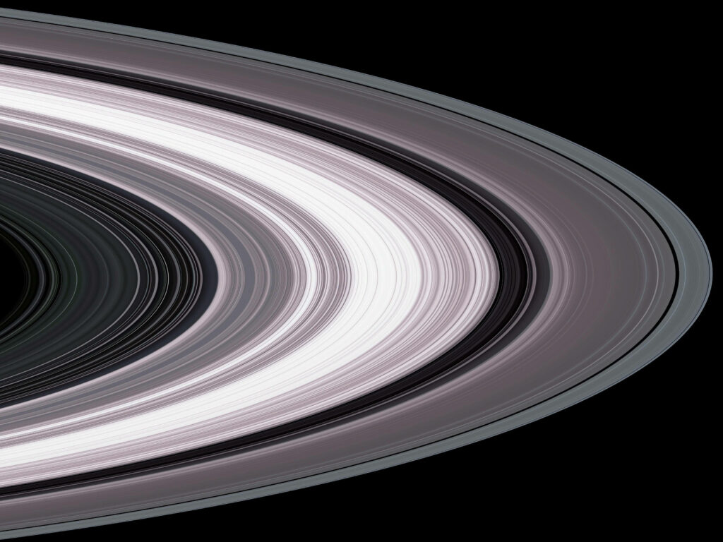 Stunning 4K Wallpaper: Saturn's Iconic Rings on Black Space Background