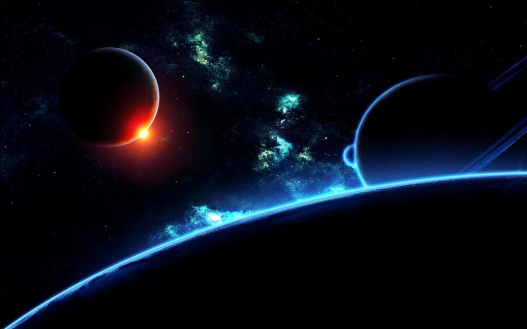Stunning 4K Space Wallpaper: Vibrant Planets & Cosmic Light