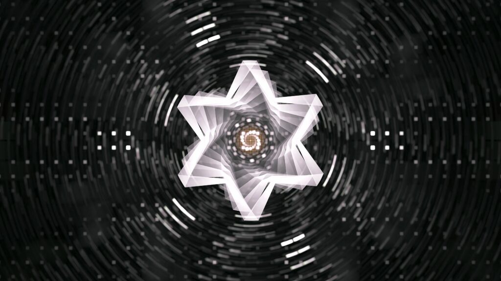 Stunning 3840x2160 Abstract Star Fractal Wallpaper with Depth