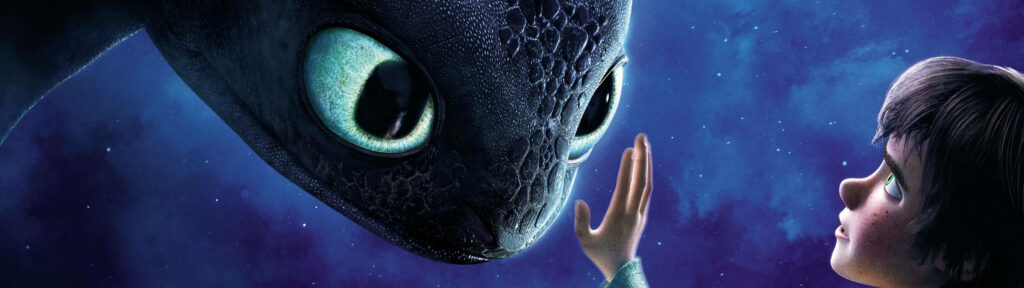 Heartfelt Toothless & Hiccup 4K Wallpaper Under Starry Sky
