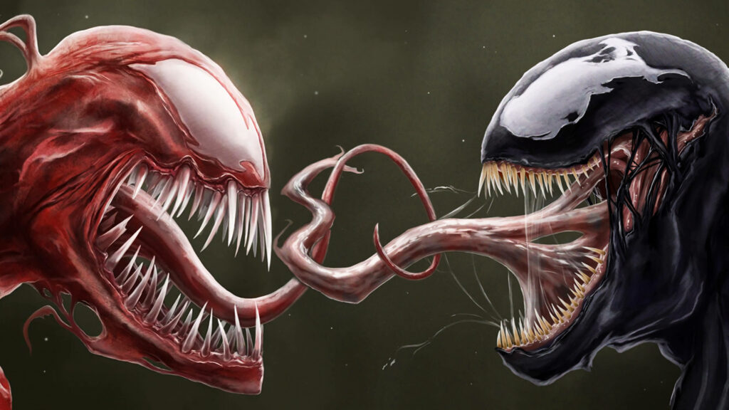 Intense Venom vs. Carnage 4K Ultra HD Wallpaper Background