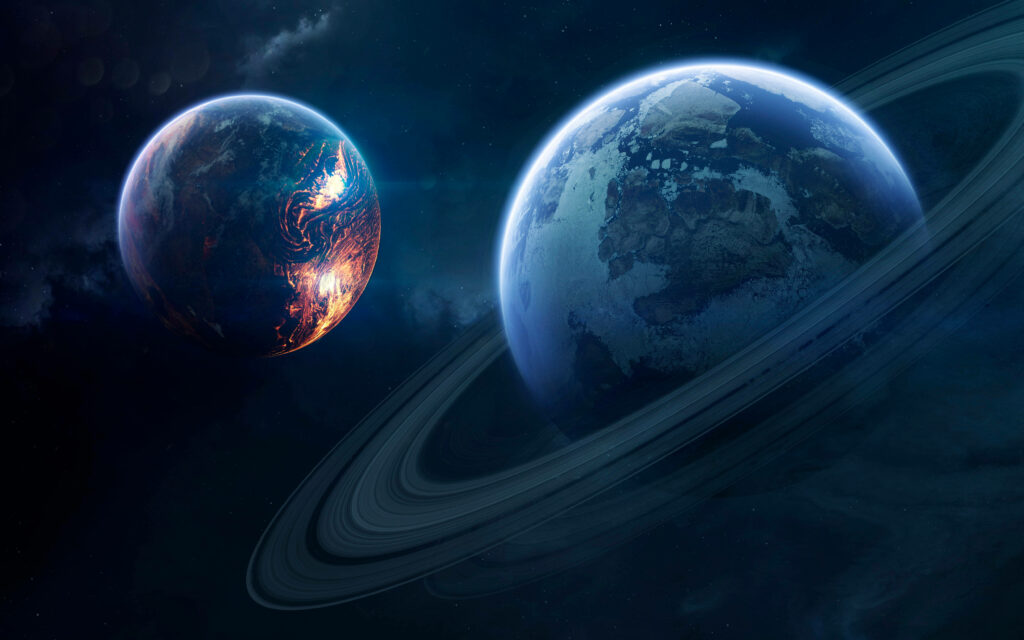 4K Earth and Saturn Wallpaper: Stunning Cosmic Textures & Rings