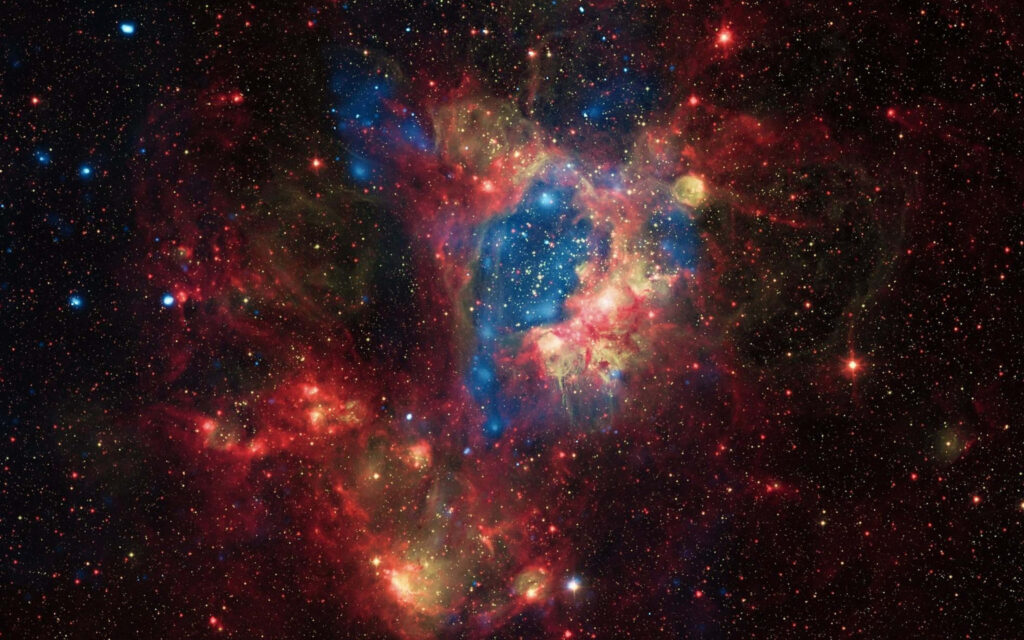 Vibrant 4K Superbubble Wallpaper: Celestial Colors & Stars
