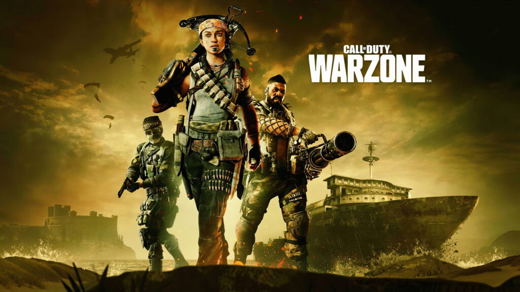 Call of Duty: Warzone Characters Ready for Battle in Gritty Environment Wallpaper