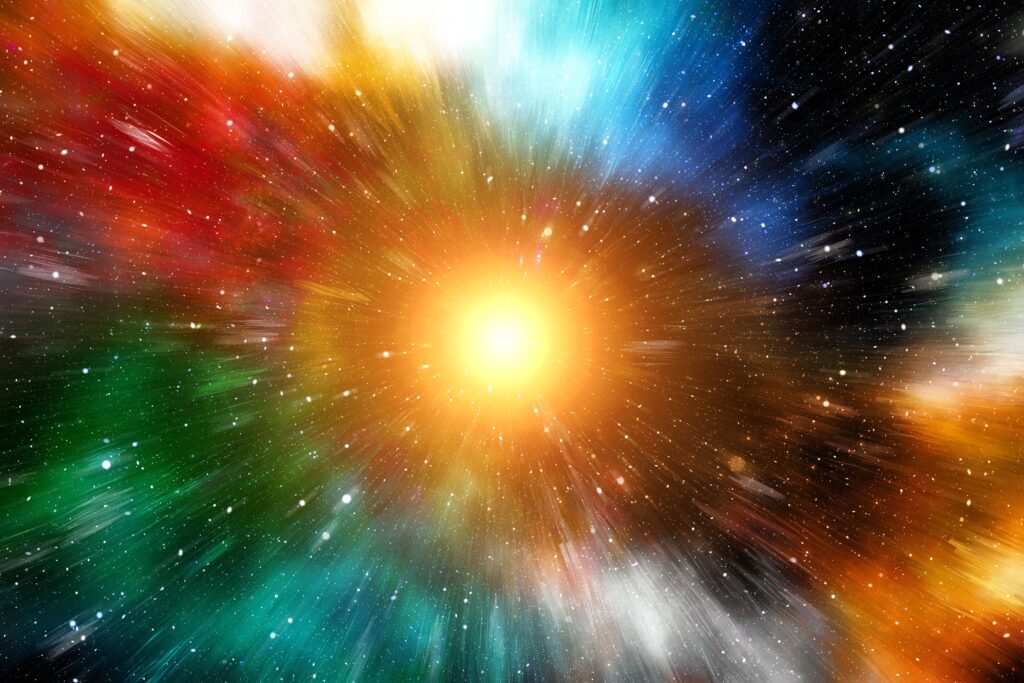 Radiant Sun Burst Wallpaper: Vibrant Cosmic Background