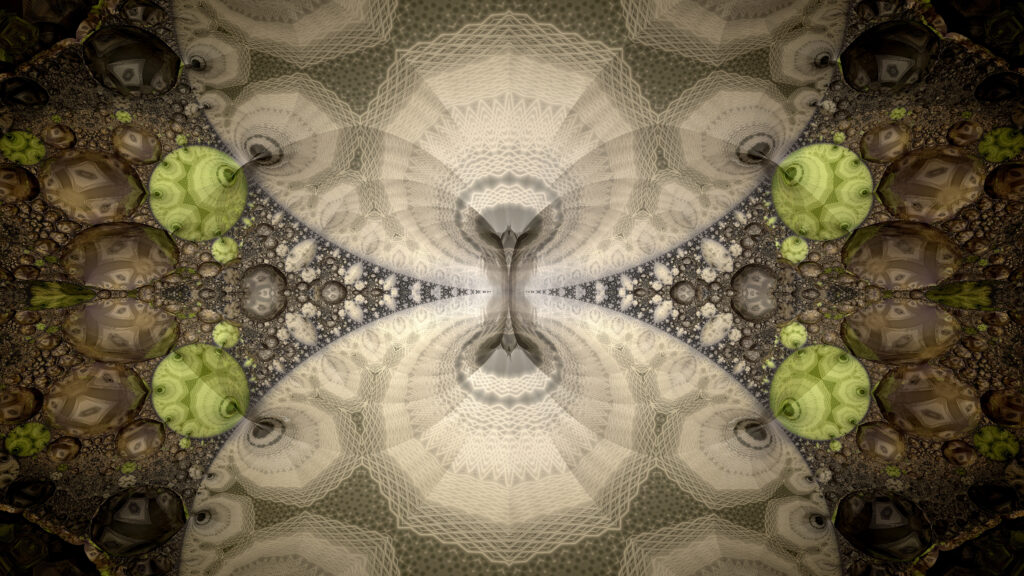 Elegant Symmetrical Abstract Wallpaper in Earthy Tones - 7500x4219