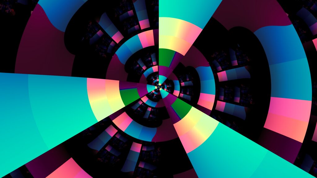 Vibrant Abstract Wallpaper: Colorful Rays & Squares in 7680x4320