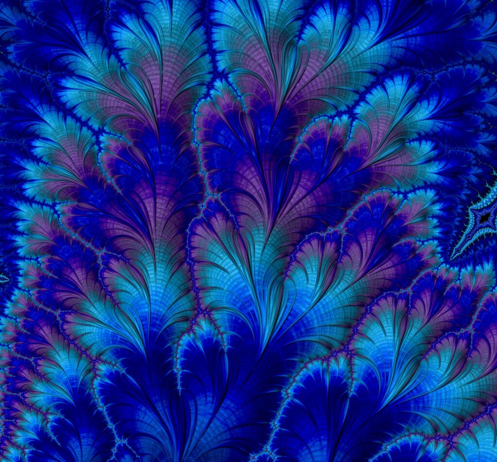 Vibrant Blue & Purple Fractal Wallpaper for Captivating Backgrounds