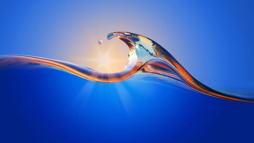 Stunning Blue Wave Wallpaper - Calm & Bright Abstract Background