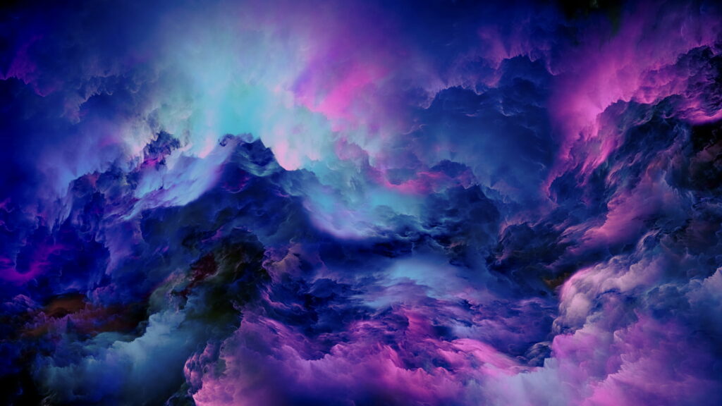 Vibrant Abstract Cloud HD Wallpaper: Blue, Purple & Pink Background