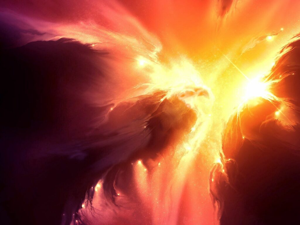 Vivid Fiery Abstract Wallpaper: Stunning Light and Radiance Background