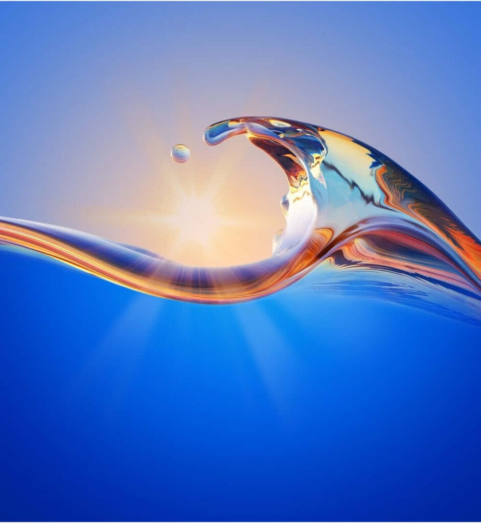 Dynamic Abstract Liquid Wave Wallpaper: Energy & Serenity in Color