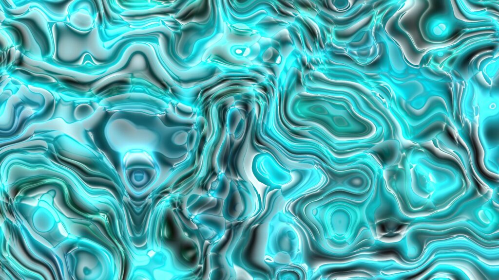 Vibrant Abstract Wallpaper 3840x2160: Fluid Turquoise Design