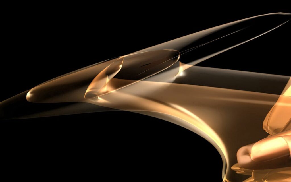 Abstract Golden Flowing Shapes Wallpaper - 1920x1200 Background