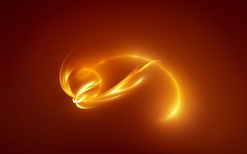 Stunning Abstract Wallpaper: Glowing Yellow & Orange Lines Background