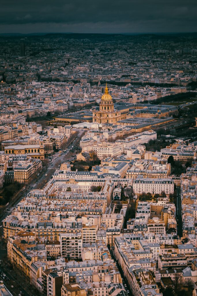 Aerial City Wallpaper: Iconic Dome & Historic Architecture View
