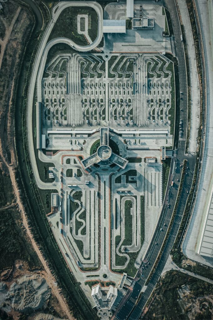 Stunning Cityscape Wallpaper: Aerial View of Intricate Urban Design