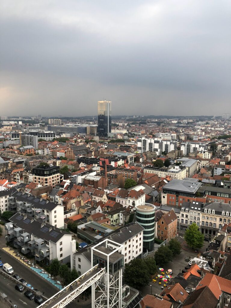 Stunning Aerial Cityscape Wallpaper of Modern and Traditional Architecture