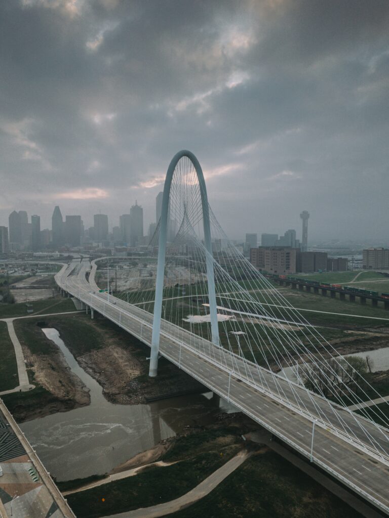 Stunning Aerial Cityscape Wallpaper: Modern Bridge & Urban Landscape