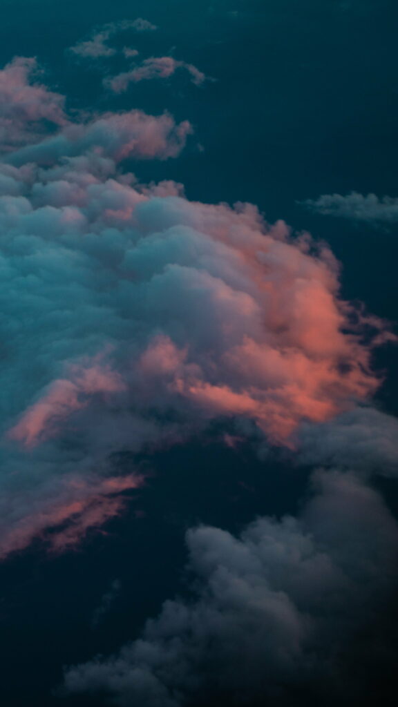 Stunning HD Sunset Aerial Wallpaper: Serene Cloudy Sky Background