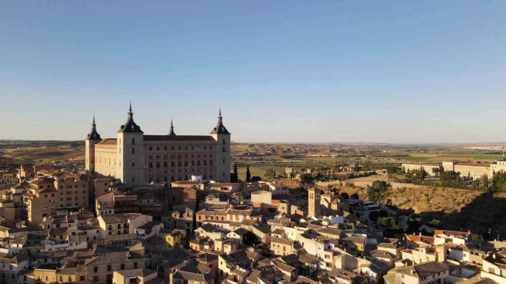 Stunning Aerial View of Toledo Cathedral - Scenic Wallpaper Background