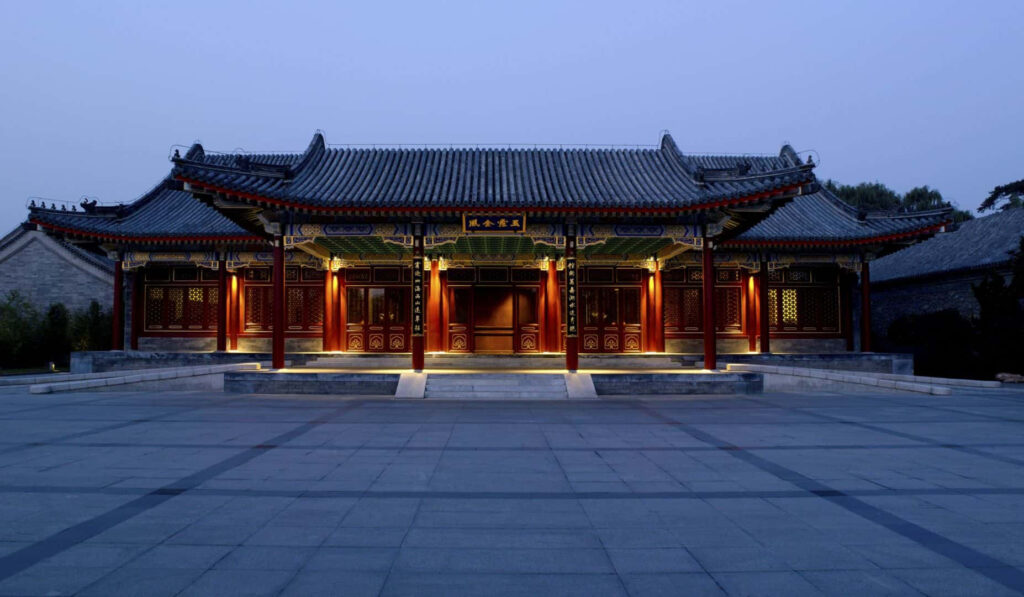 Stunning Aman Summer Palace Twilight Wallpaper: Traditional Architecture