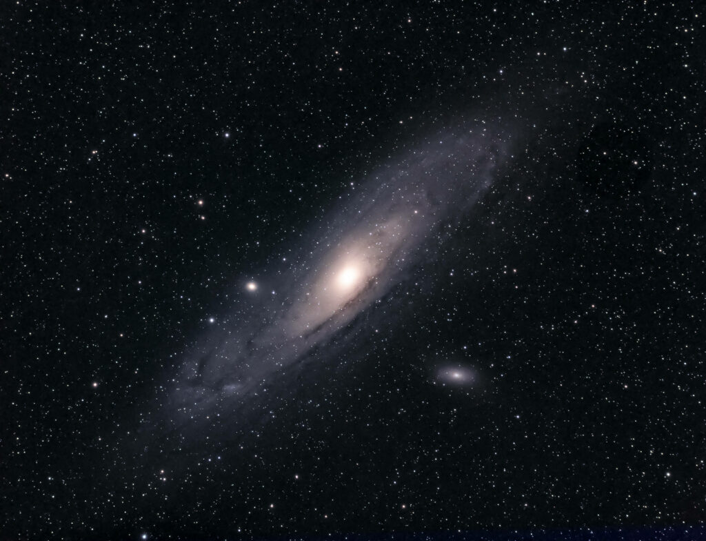 Captivating Andromeda Galaxy view with countless stars in stunning cosmic wallpaper.