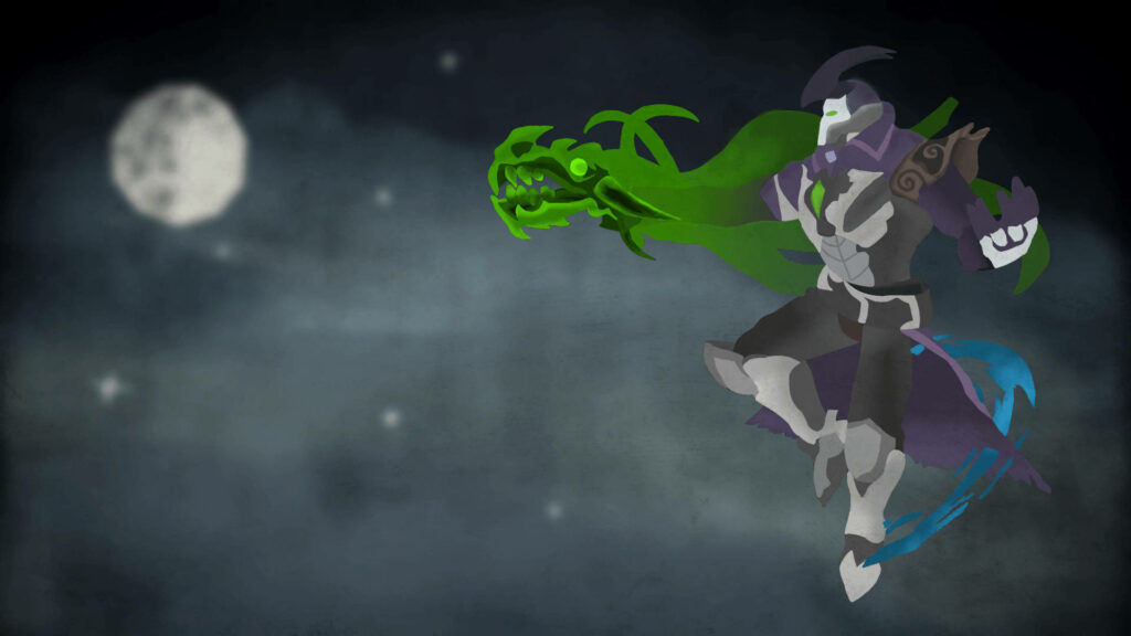 Striking Androxus Wallpaper | Paladins Vector Art & Moonlit Backdrop