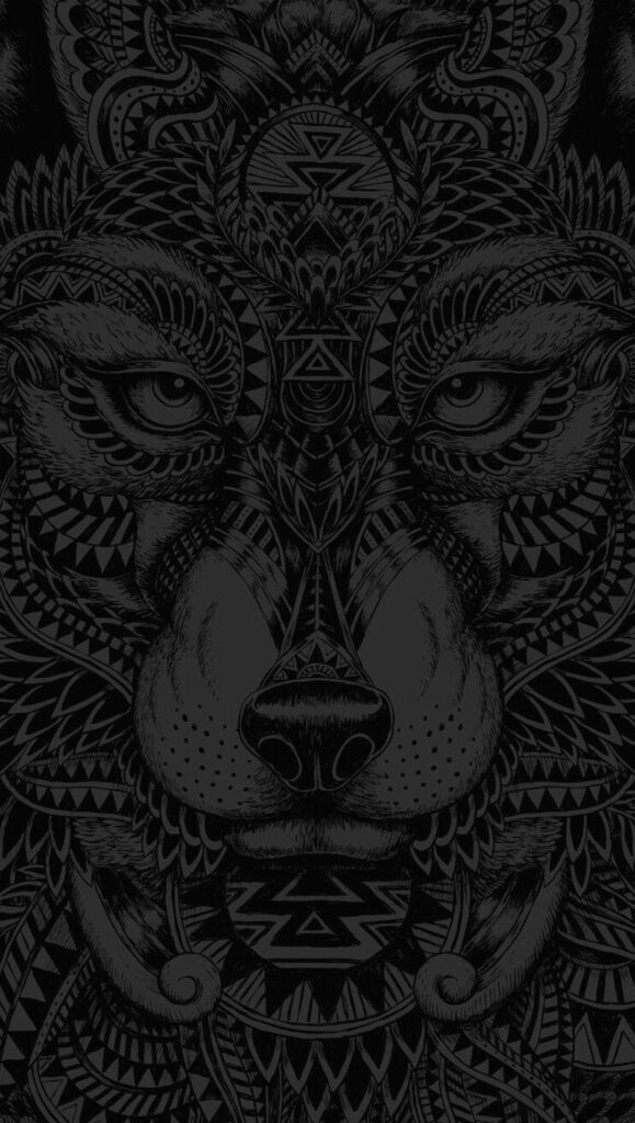 Tribal Wolf Wallpaper: Stunning Anime-Style Art for Bold Backgrounds