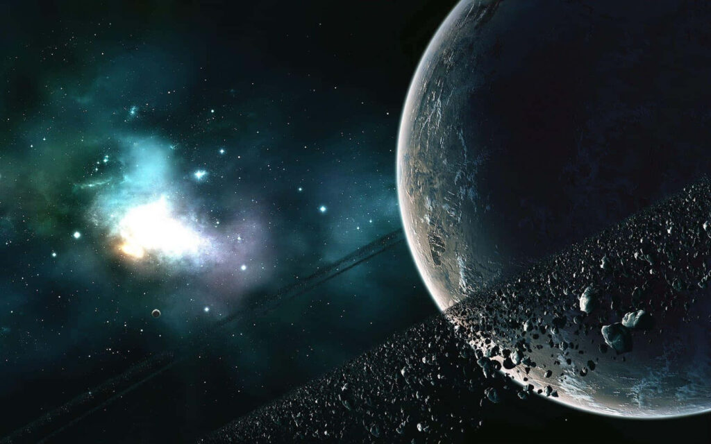 Asteroid Field Wallpaper: Cosmic Beauty in Deep Space Background